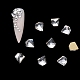 フラットバックガラスラインストーンカボション  ネイルアートの装飾の付属品  多面カット  ダイヤモンド形状  クリスタル  5x5x2mm  20個/袋 MRMJ-Q072-38A-1