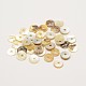 Flat Round Natural Akoya Shell Beads SHEL-N034-11-1