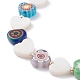 Bracelet perlé fleur coeur coloré pour fille femme BJEW-TA00030-4