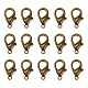 Aleación de estilo tibetano corchetes de garra de langosta PALLOY-O027-AB01-1