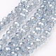 Chapelets de perles en verre électroplaqué GLAA-K027-PL-A02-1