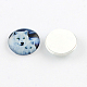 Half Round/Dome Wolf Pattern Glass Flatback Cabochons for DIY Projects X-GGLA-Q037-25mm-28-2