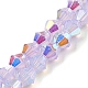 Hebras de perlas de vidrio transparentes pintadas para hornear GLAA-F029-TM6mm-3