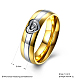 Regalos de san valentín corazón anillos de pareja de acero titanio para hombres RJEW-BB16469-8-3