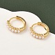 Латунные серьги обруча EJEW-D337-14A-G-2