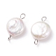 Ciondoli connettore perla keshi perla barocca naturale PALLOY-JF01495-01-1