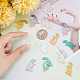 SUNNYCLUE 1 Box 20Pcs Dinosaur Charms Dino Charms Cartoon Animal T-rex Charm Transparent Glitter Powder Acrylic Charm for Jewelry Making Charms Gradient Color Earrings Necklace Bracelets DIY Craft MACR-SC0001-08-3