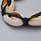Bracelets de perles tressées en nacre naturelle BJEW-JB05057-01-3