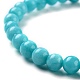 Bracciali elasticizzati di perle di giada naturale tinte BJEW-G633-A-4