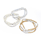 Ensembles de bracelet extensible de perles de verre électrolytique BJEW-JB04405-1
