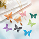 UNICRAFTALE 10 Colors Butterfly Filigree Joiners Links 20pcs Stainless Steel Charms Links Mixed Colors Connectors for Bracelet Necklace Jewelry Making STAS-UN0030-96-3