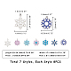 PandaHall 56 Pieces 7 Colors Enamel Snowflake Charms Snowflake Winter Charms Necklace Bracelet Earring Pendant Charm Christmas DIY Decoration Charms for Jewelry Making Crafts Supplies ENAM-PH0001-49P-RS-2