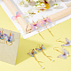 SUNNYCLUE 1 Box DIY Make 10 Pairs Butterfly Earring Making Kit Including Fabric Butterfly Charms Glass Beads Geometric Linking Rings Earring Findings for Adults Beginners DIY Earring Making DIY-SC0017-92-5