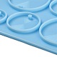 Stampo in silicone fai da te con pendente olografico di forma rotonda piatta DIY-K063-05-4