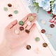 DICOSMETIC 20Pcs 5 Styles Natural Mixed Stone Copper Wire Wrapped Pendants FIND-DC0001-51-3