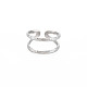 304 anillo de puño abierto de doble línea de acero inoxidable para mujer RJEW-S405-200P-1