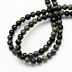 Ronds naturels verts perles de jaspe brins G-S189-01-8mm-2