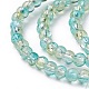Two Tone Crackle Glass Beads Strands GLAA-F098-03A-01-3