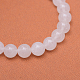 Brins de perles rondes en jade blanc naturel G-R345-8mm-06-2