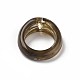 透明樹脂指輪  天然石風  コーヒー  usサイズ7 1/4(17.7mm) RJEW-S046-002-A02-3