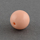 Abalorios de la bola de acrílico bubblegum grueso sólidos SACR-R835-8mm-07-2