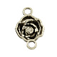 Tibetan Style Alloy Rose Links Connectors TIBE-20065-AS-FF-2