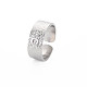 304 anello per polsino aperto da donna in acciaio inossidabile con scritta love RJEW-S405-205P-3