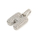 Латунные микропаве прозрачные подвески с фианитом KK-B099-01P-H-2