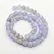 Chapelets de perle en agate de dentelle bleue naturelle G-P070-12-2