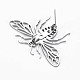 ミツバチのブローチ  バックパックの服のための201つのステンレス鋼の昆虫の襟章  ニッケルフリー＆鉛フリー  ステンレス鋼色  31.5x49.5x6.5mm  ピン：0.7mm JEWB-N007-002P-FF-4
