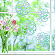 GORGECRAFT 16Pcs 4 Styles Flower of Life Window Decals Rainbow Window Clings Collision Glass Sticker Non Adhesive Static Vinyl Film Home Decorations for Sliding Doors Windows Prevent Birds Strikes DIY-WH0256-053-7