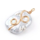 Ciondoli di perle keshi con perle barocche naturali PALLOY-JF00672-01-3