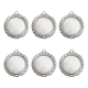 FINGERINSPIRE 6pcs Blank Award Medals 43.5mm Silver Medals Group Flat Round Silver Medals Award Gift Make Your Own Medals Alloy Medals Pendant Cabochons Settings for Competitions Sports Meeting FIND-FG0002-36S-1