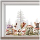 静電PVCウィンドウステッカー  窓の家の装飾のため  キノコ  390x1180mm DIY-WH0457-006-1