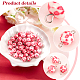 PH PandaHall 50pcs Resin Beads Charms 10mm Heart Beads Links Pink Connectors Pendants with Iron Double Loops Loose Beads Charms for Summer Jewelry Necklace Bracelet Earrings Making RESI-HY0001-04-4