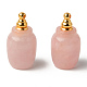 Colgantes de botellas de perfume que se pueden abrir con piedras preciosas naturales X-G-R478-004A-1