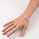Puce rose naturelle bracelets de perles de quartz stretch BJEW-JB02148-01-2