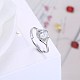 Adjustable 925 Sterling Silver Cubic Zirconia Finger Rings RJEW-BB20770-6-5