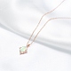 Экологически чистые латунные ожерелья с подвесками из кубического циркония NJEW-AA00087-01RG-5