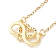 Collier pendentif coeur d'amour infini en zircone cubique claire NJEW-O125-58G-2