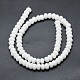 Chapelets de perles de jade blanche naturelle G-E507-02A-2