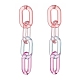 3 par de pendientes colgantes con borla de cadena de cable acrílico de color caramelo de 3 colores para mujer EJEW-JE04768-8