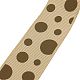 5/8 Zoll (16 mm) großes Ripsband mit hellbraunen und kamelfarbenen Punkten für die Geschenkverpackung X-SRIB-A010-16mm-06-1