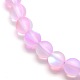 Chapelets de perles en pierre de lune synthétique G-F142-10mm-09-3