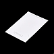 紙のアクセサリーディスプレイカード  ネックレスディスプレイカード  ファッションという言葉の付いた四角形  ホワイト  8.5x5.95x0.05cm CDIS-M005-10-4