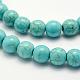 Chapelets de perles en turquoise synthétique TURQ-F007-01B-6mm-3
