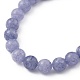 Bracelets en perles extensibles de quartz naturel (teint) et de lapis-lazuli (teint) BJEW-JB05426-03-3
