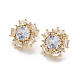 Серьги-гвоздики из циркония EJEW-C139-08G-4