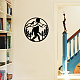 鉄の壁の芸術の装飾  フロントポーチ用  リビングルーム  キッチン  猿  山と森  300x1mm HJEW-WH0067-007-5
