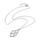 Pochette en macramé en laiton porte-pierre vide pour la fabrication de colliers pendentifs NJEW-JN04445-02-2